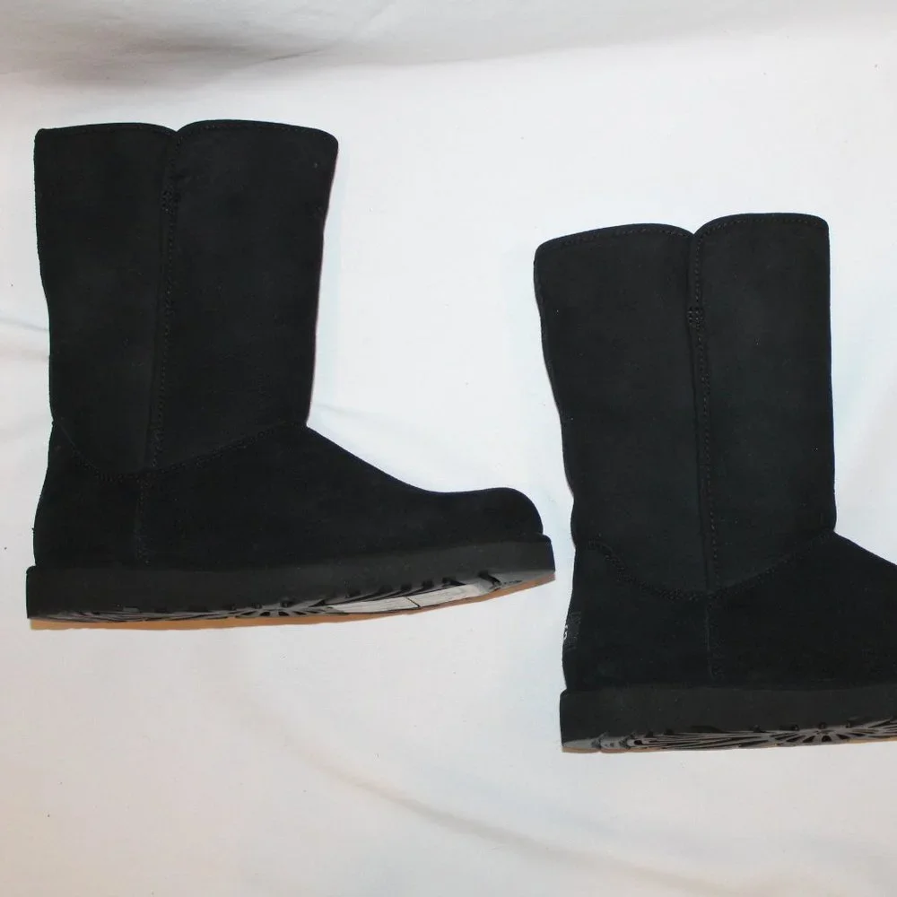 NEW UGG WOMEN'S‎ MICHELE TALL BLACK SUEDE SHEARLING LINED BOOTS